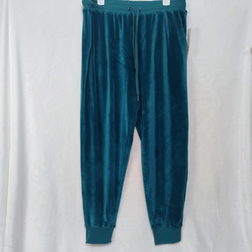 LuLaRoe Cozy Jax Velour Joggers Teal Blue Velvet Lounge Pants Womens XL NWT R